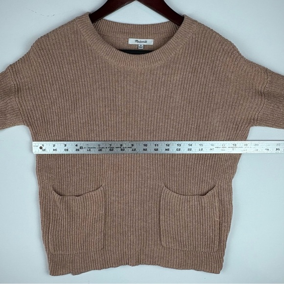 Madewell Women's Patch Pocket Pullover Crewneck Sweater Blush Pink Size XS - Picture 4 of 6